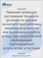 Правовая процедура расторжения трудового договора по причине несоответствия работника занимаемой должности или выполняемой работе вследствие недостаточной квалификации, подтвержденной результатами аттестации 