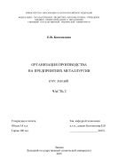 Организация производства на предприятиях металлургии. Ч. 2 